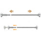 Adjustable Tension Rod Extendable Curtain Shower Closet Pole No Drill Telescopic-Silver