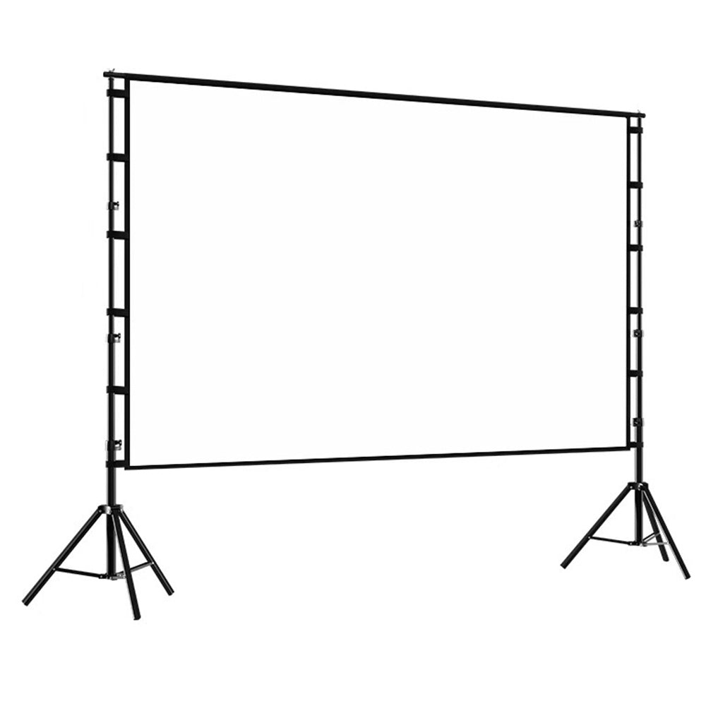 Portable Outdoor Projection Screen Double Stand Movie Screen with Carry Bag for Camping