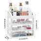 2Pcs Clear 3 Tiers Cosmetic Storage Drawers