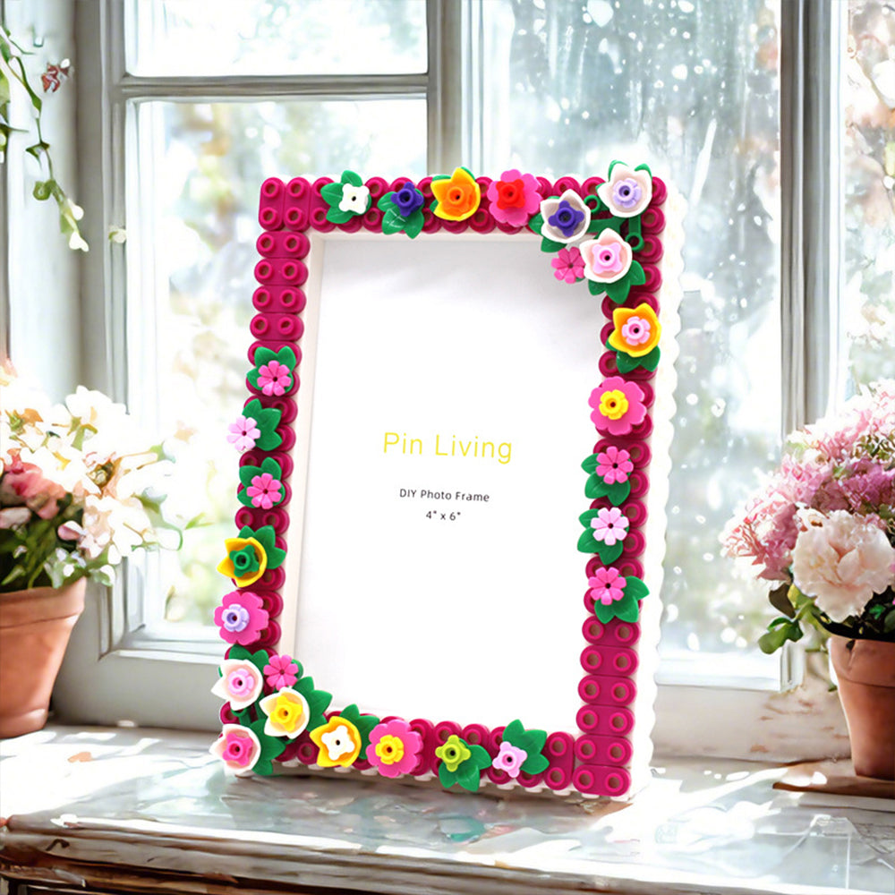 DIY Building Block Photo Frame Tabletop Decoration