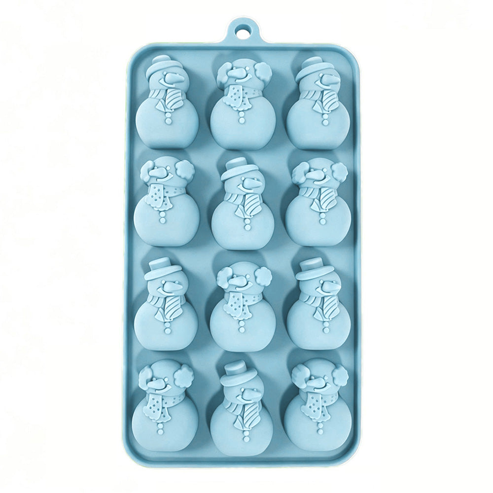 3Pcs Christmas Silicone Mold Set Tree Gingerbread Man Snowman