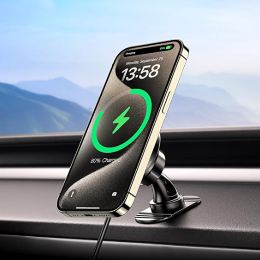 Magsecurity Wireless Charger Car Mount Phone Holder for iPhone 12-16 Series