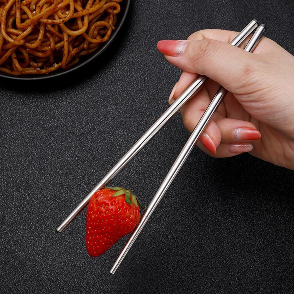 10 Pairs Stainless Steel Chopsticks