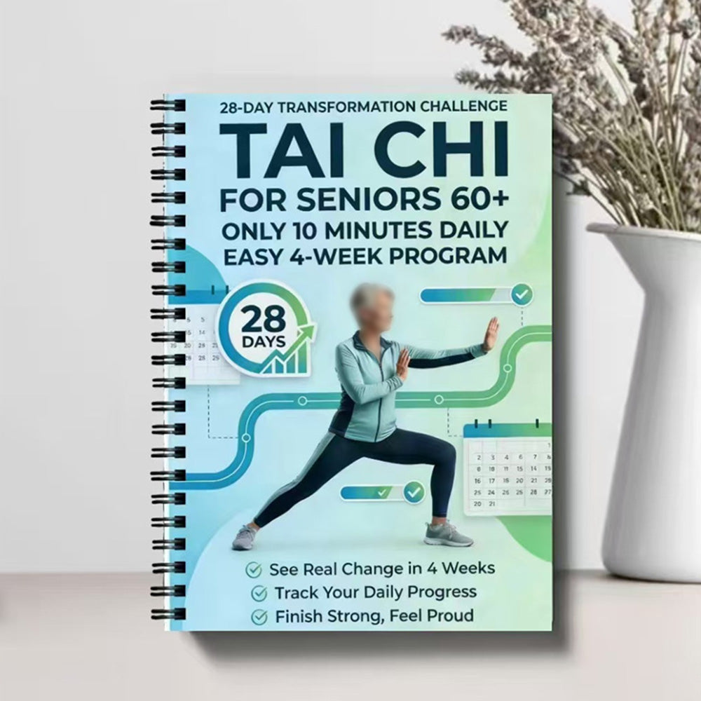 28-Day Tai Chi Spiral Planner Practice Log for Seniors and Beginners