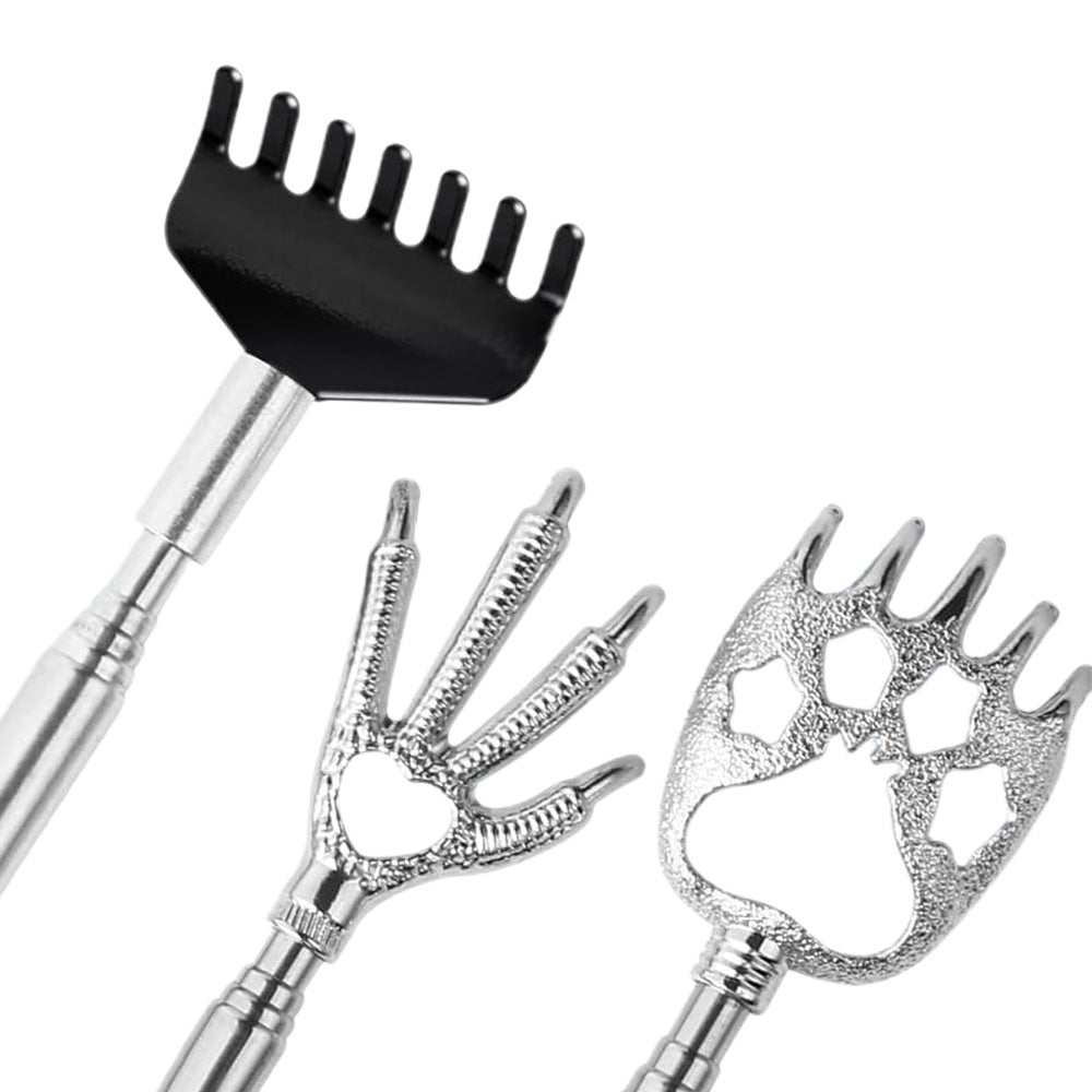 3 Pack Telescopic Back Scratcher Stainless Steel Retractable Extendable