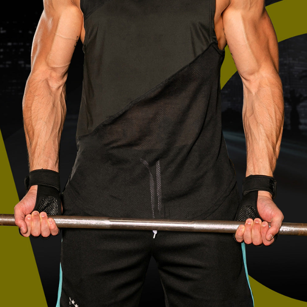 Pair of Fitness Gloves Weight Lifting Gym Workout Training Wrist Wrap Strap