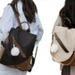 Anti-Theft Backpack with Furry Pom Pom Charm