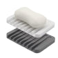 3Pcs Self Draining Soap Dishes Silicone Soap Saver Waterfall Drainer Soap Holder