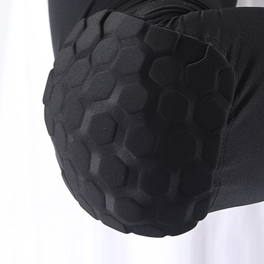2Pcs Elbow Brace Compression Sleeve with Honeycomb lining for Tennis Weightlifting Golf-Black