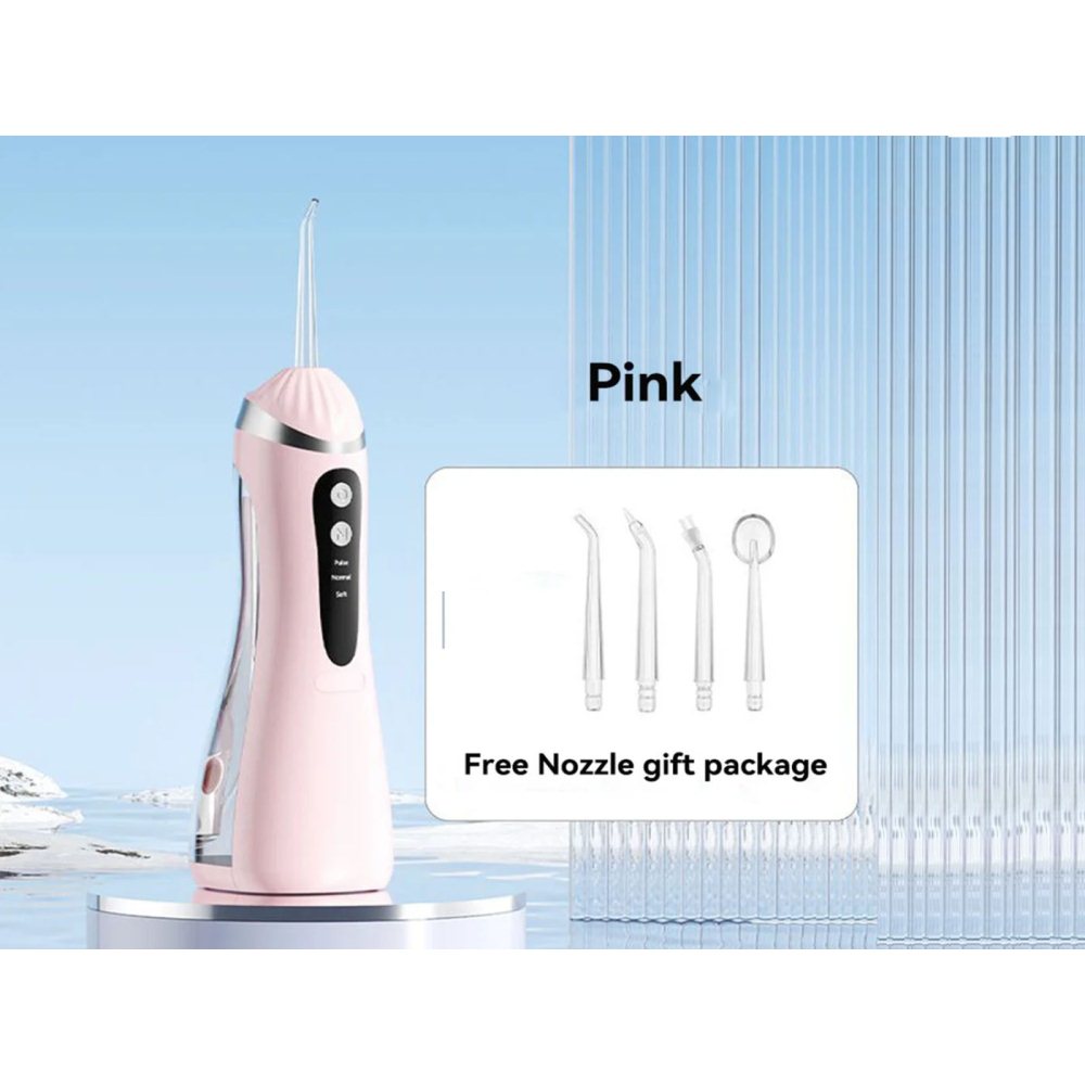 Portable Rechargeable Water Dental Flosser for Teeth Cleaning with 4 Tips
