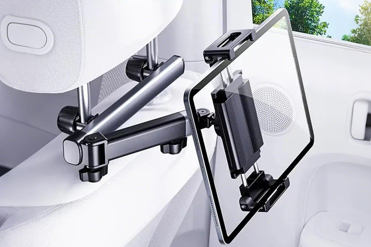 Car Headrest Tablet Holder for Back Seat Adjustable 360 degree Mount for iPad & Phone
