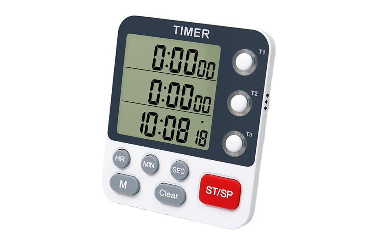 Kitchen Timer Digital for Cooking 3 Channel Large Display Loud Food Timer