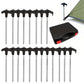 20PCS Galvanized Steel Camping Tent Pegs In Ground Stakes For Camping Hiking