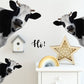 Funny Peeking Cow Wall Stickers Cute Animal Wall Decals