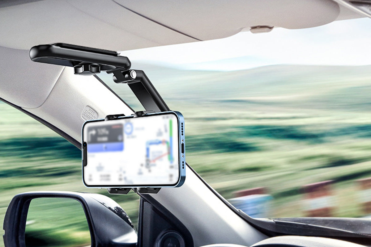 360 Rotating Car Phone Stand Multifunction Car Sun Visor Smart Phone Holder