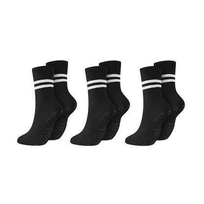 3 Pairs Non-Slip Yoga Cushioned Socks