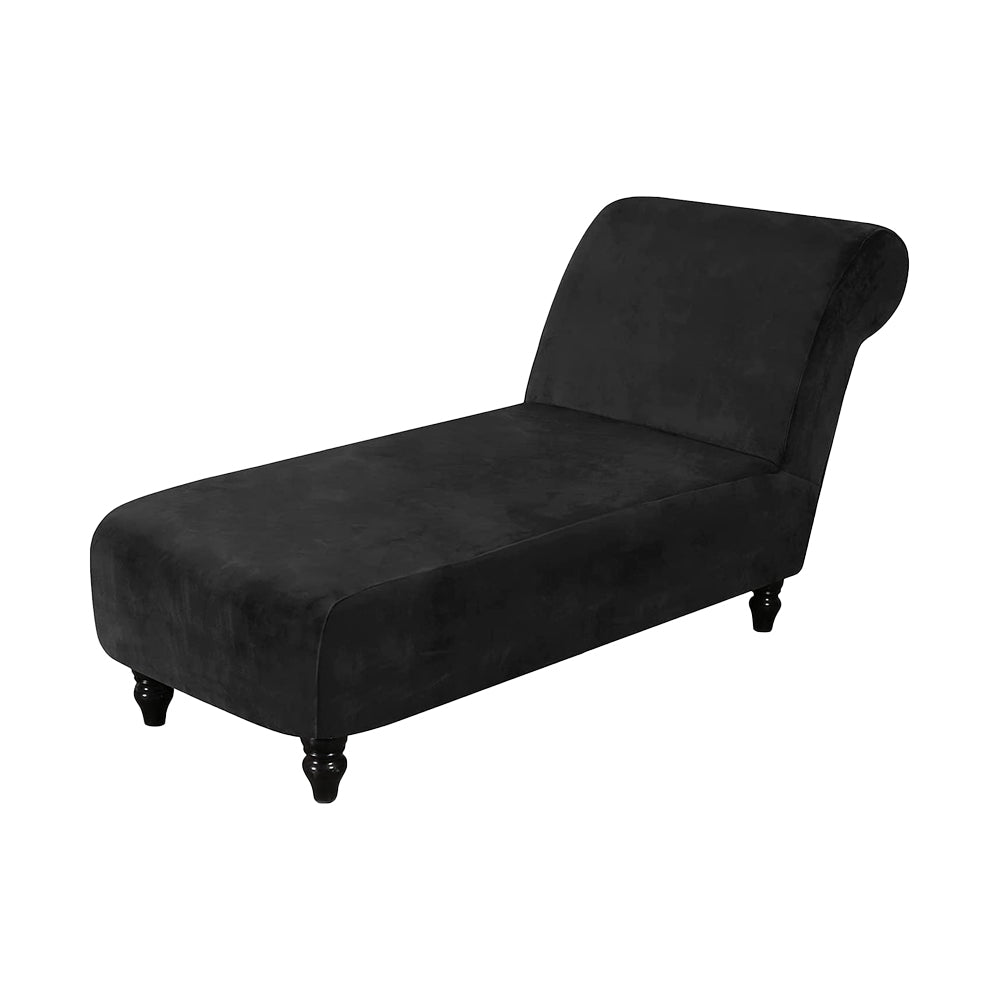 Velvet Armless Lounge Chaise Slipcover Stretch Chaise Couch Cover