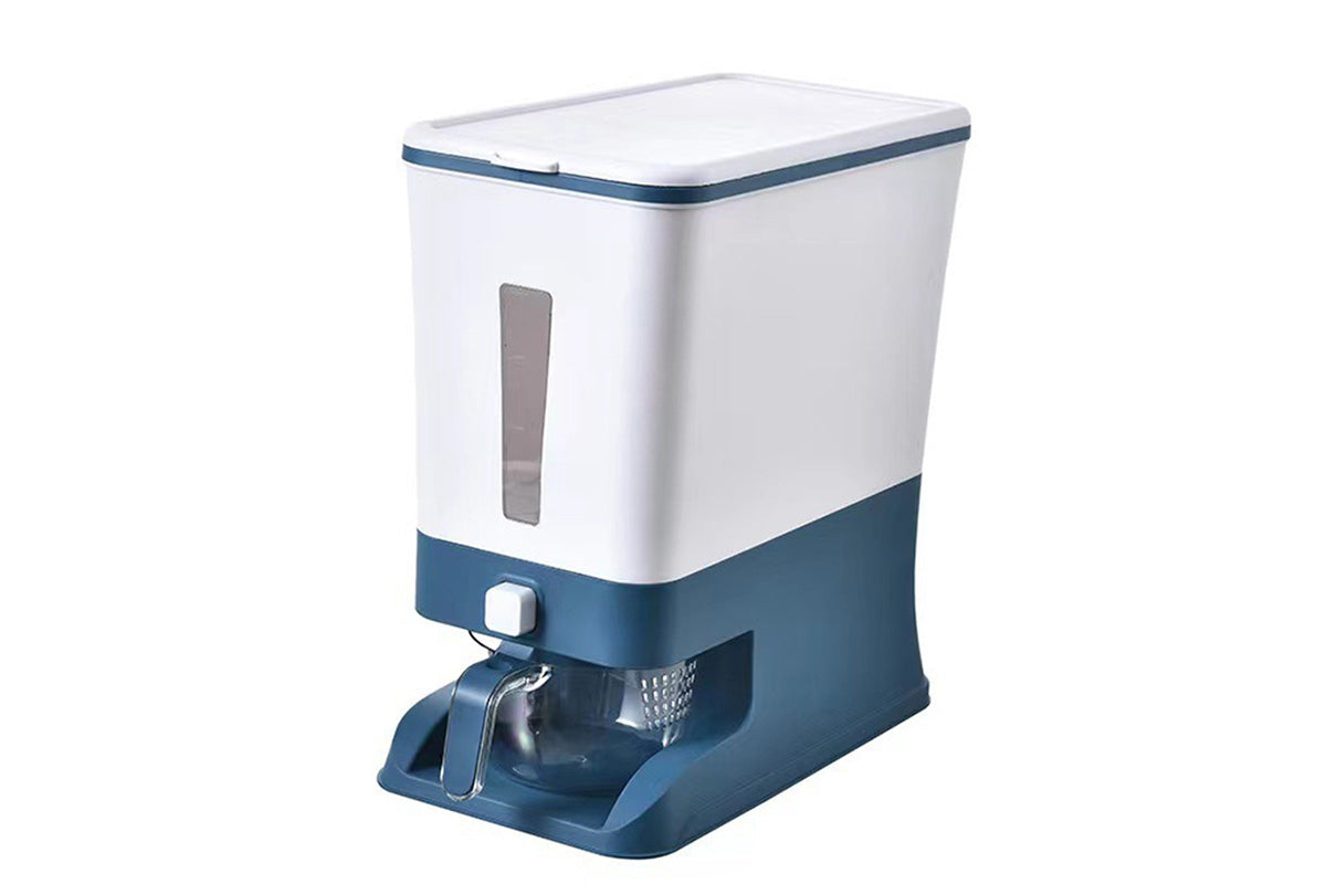 12KG Rice Dispenser Large Food Container Grain Storage Bin with Measuring Cup