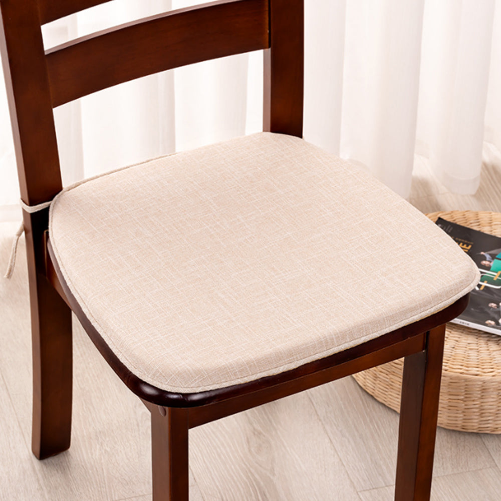 2Pcs Hoof-Shape Non-Slip Chair Cushion With Ties