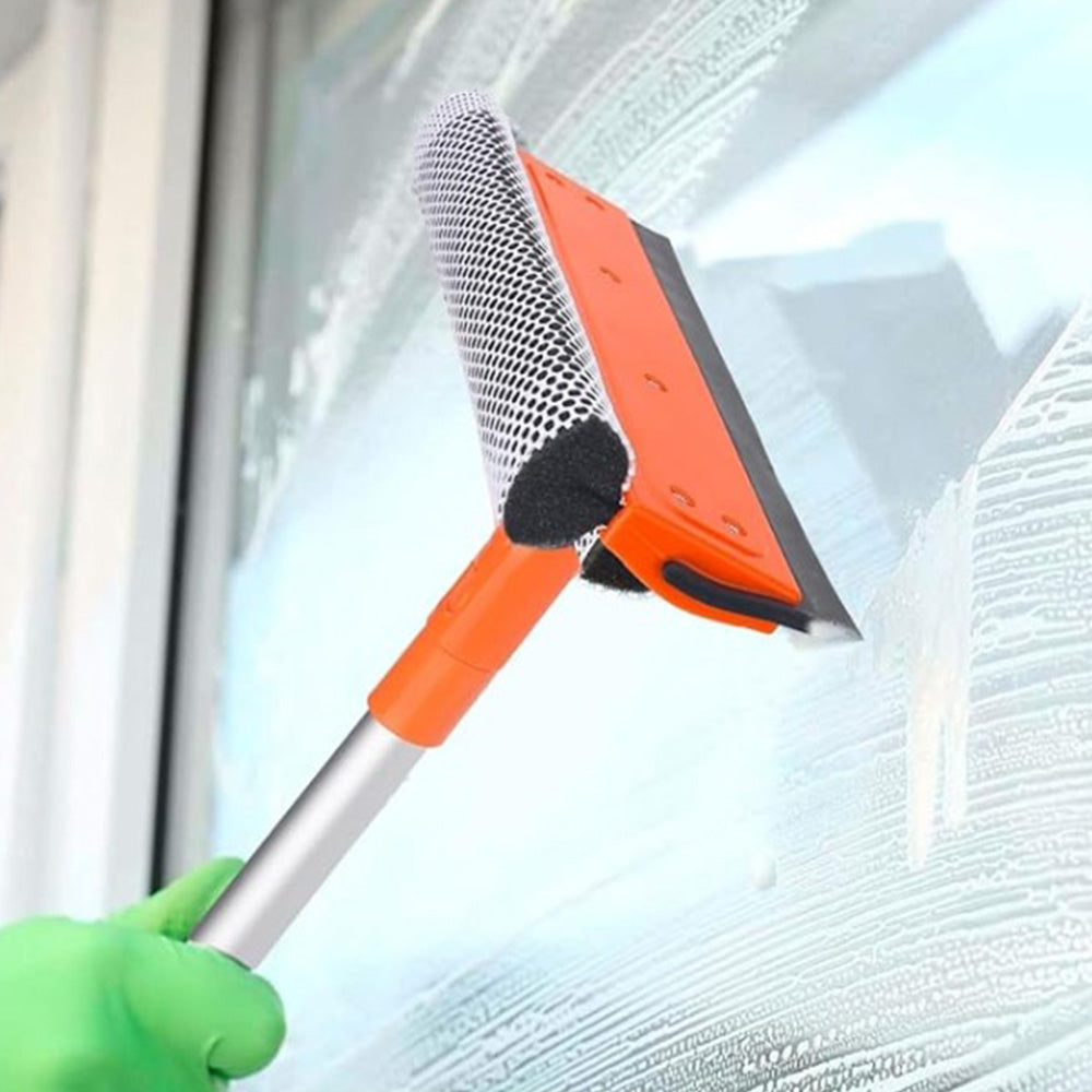 2 in 1 Extendable Window Squeegee Cleaner for Glass Car and Shower