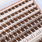 Dark Brown Natural Cluster Lashes DIY Fluffy Individual Reusable for Light Hair
