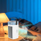 Portable Mini Dual Fan Air Cooler with LED Light and USB Power