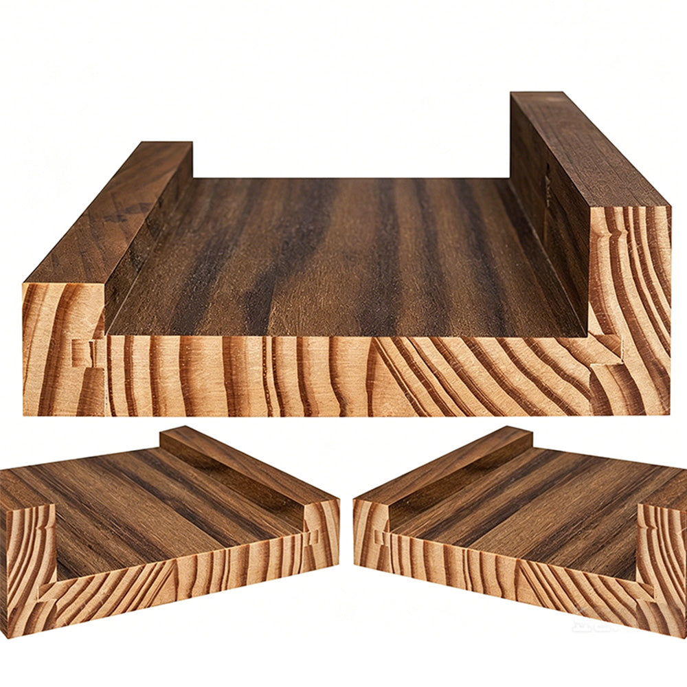 2X Wooden Wall Mounted Vinyl Record CD Storage and Display Shelf