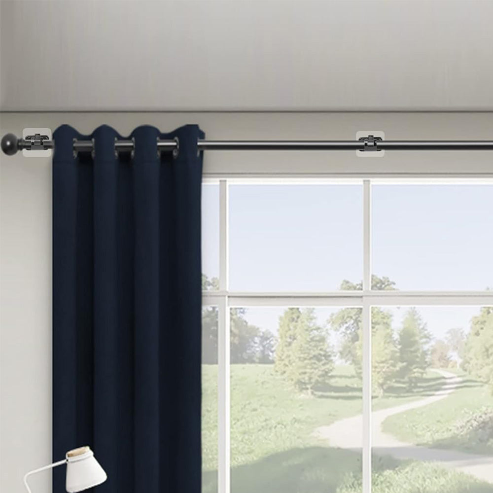 10 Pcs No Drill Curtain Rod Holder Self Adhesive Hook for Smooth Surface