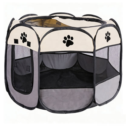 Foldable Portable Dog Cat Puppy Kennel Detachable Cage Tent with Mesh