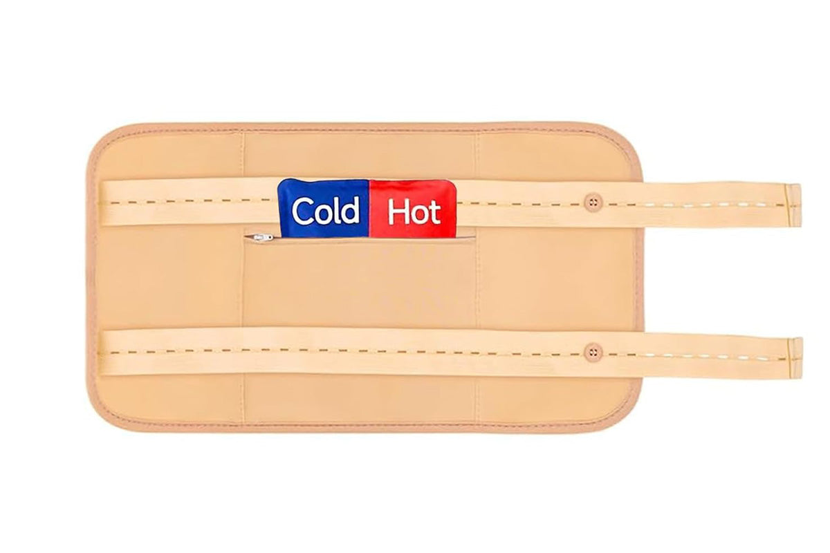Castor Oil Pack Waist Belt Button Style for Hot and Cold Compress