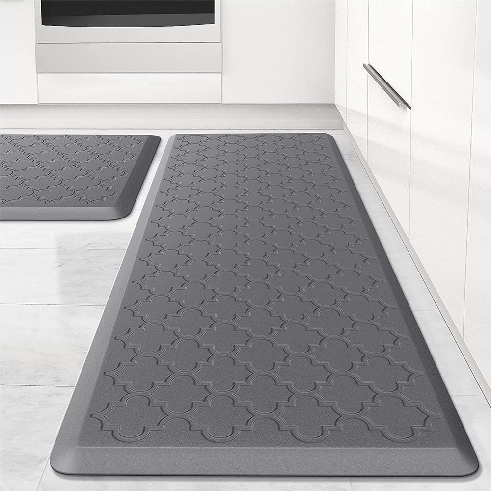 Cushioned PVC Floor Mat for Kitchen and Office-Grey