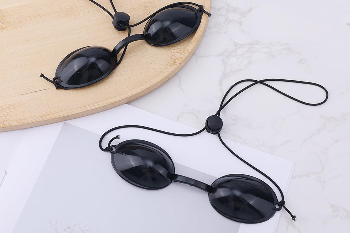 2Pcs Eye Protection Red Light Therapy Tanning Bed Goggles for Sunbathing