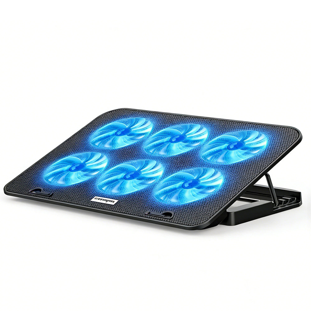 Laptop Cooling Pad 6 Fans Gaming Laptop Cooler with Adjustable Stand