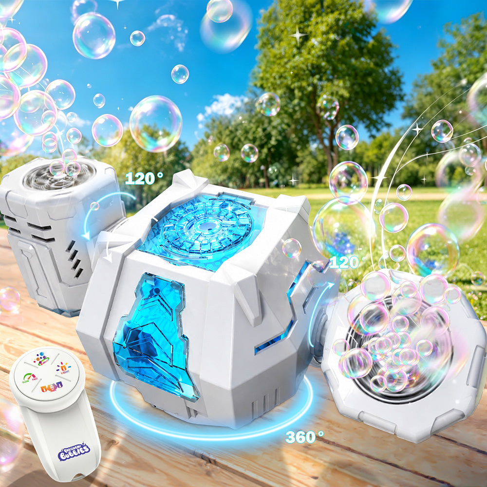 Rechargeable Bubble Machine with RGB Lights for Parties Weddings Events