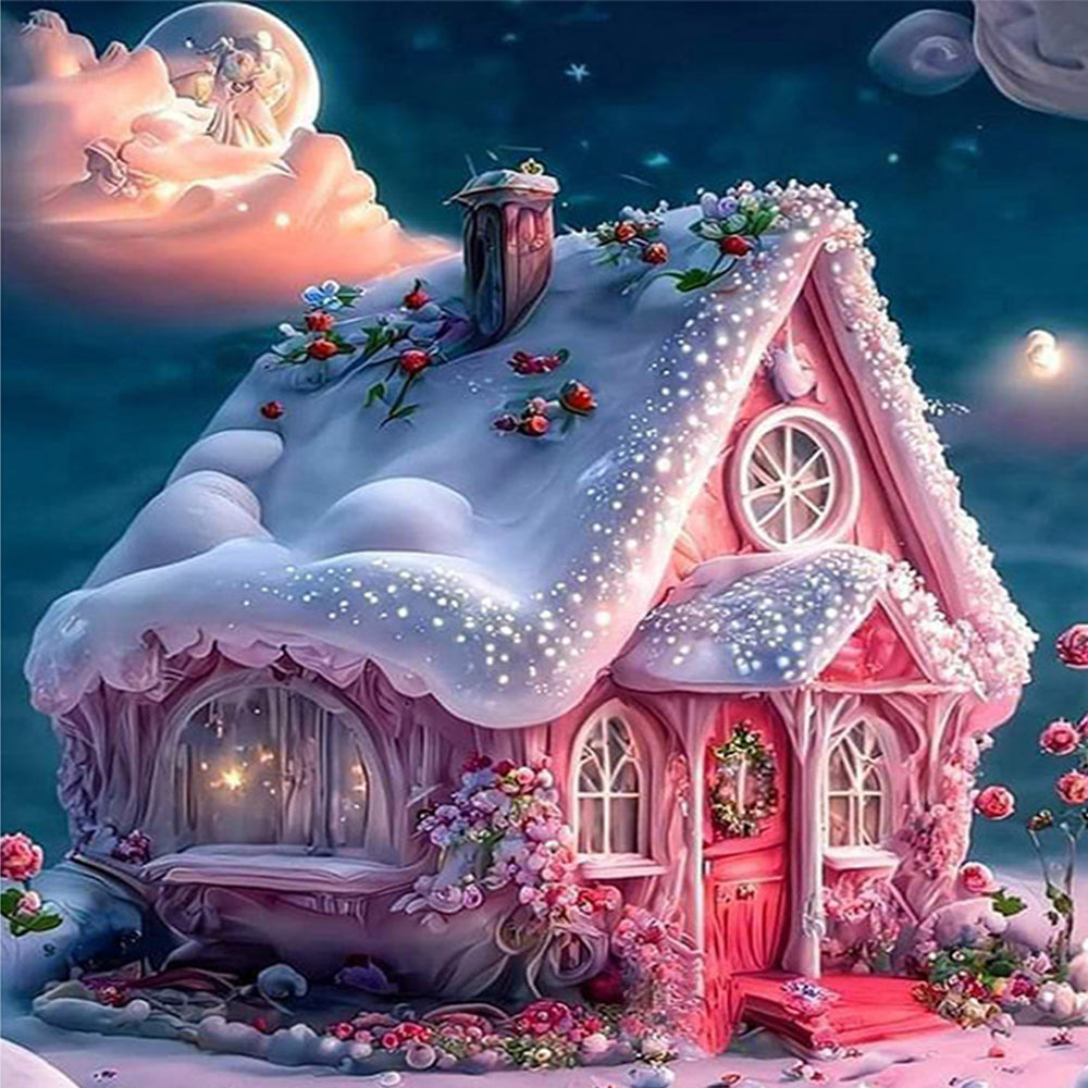 5D Diamond Painting Fantasy Cottage Castle Kits for Kids Adults Beginners