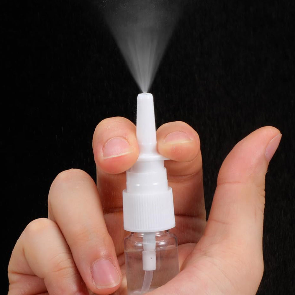 10Pcs 5 ml White PET Refillable Fine Mist Spray Pump Bottles