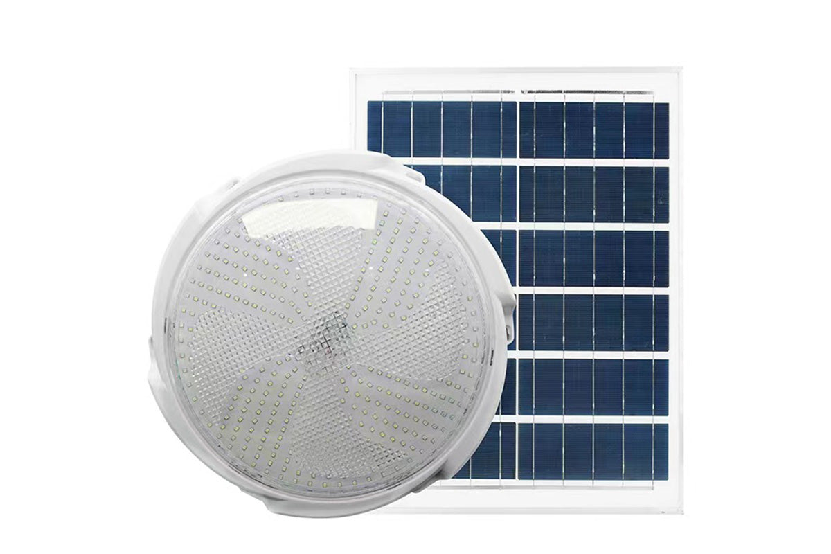 Solar Powered Pendant Light with Remote Ceiling Lamp for Indoor Outdoor Barn Shed Gazebo Garage