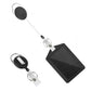 2Pcs PU ID Card Holder with Retractable Badge Reel