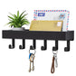 Wall Key Holder with Shelf Wooden Key Rack for Entryway Home