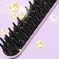 Cordless Rechargeable Hair Straightener Brush Mini Fast Heating Comb For Travel