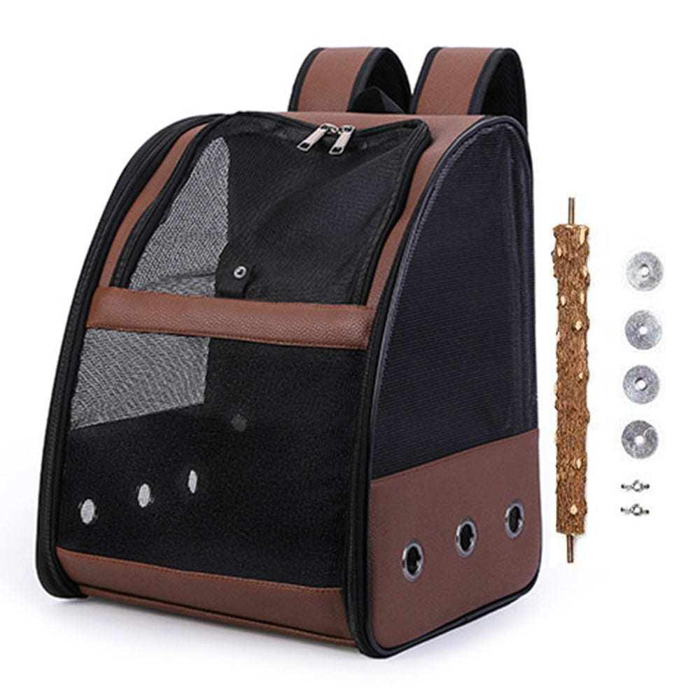 Pet Bird Carrier Backpack with Standing Perch