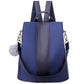 2-in-1 Backpack Shoulder Bag with Pom Pom