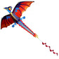 2X Outdoor Colorful 3D Dragon Flying Kite with 100m Tail Line 1.4m