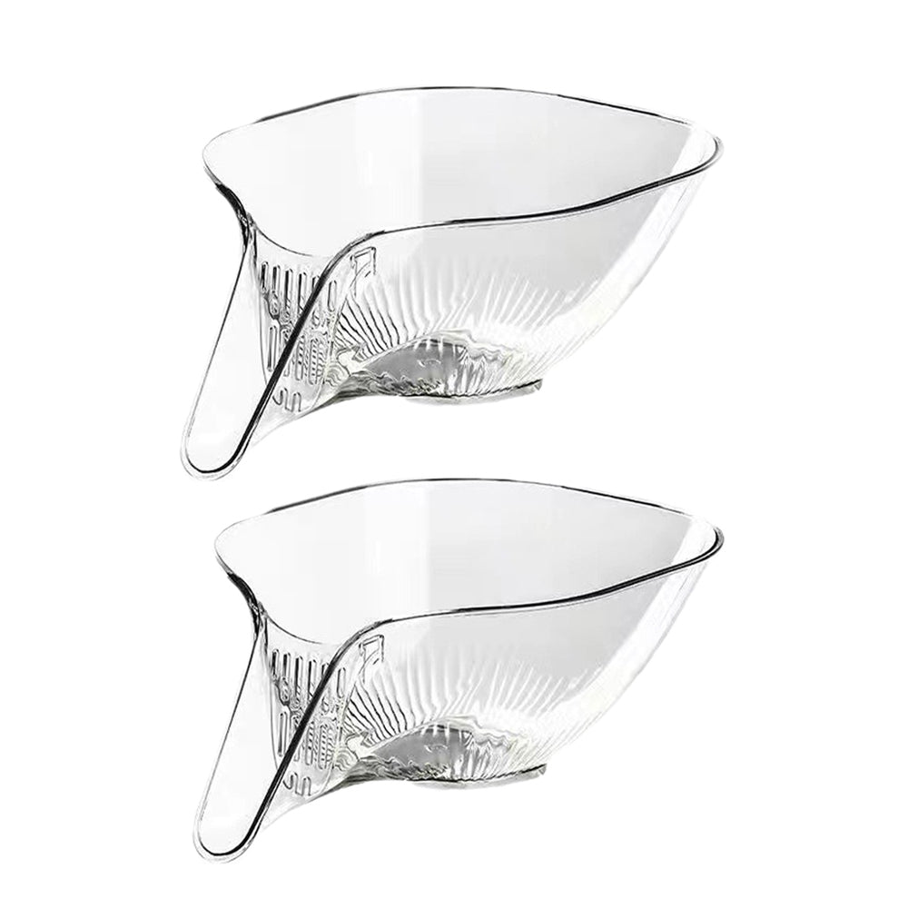 2Pcs MultiFunctional Drain Baskets Strainer Bowls With Funnel