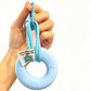 Silicone Grip Strength Ring Hand Exerciser Stress Relief Keychain