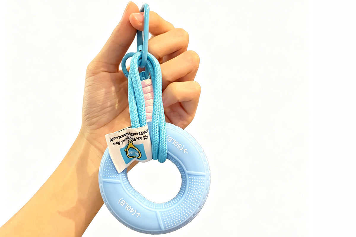 Silicone Grip Strength Ring Hand Exerciser Stress Relief Keychain