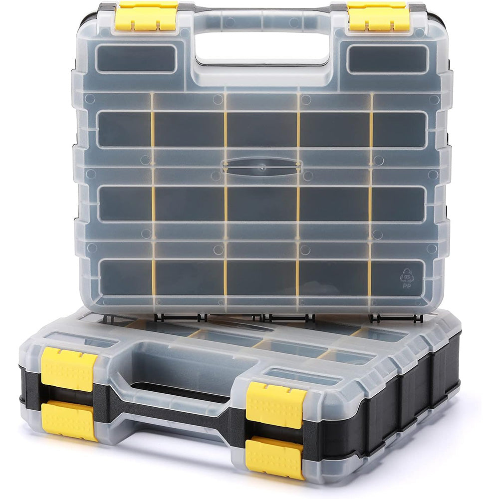 34 Grid Double Sided Tool Organizer Box for Screws Nuts and Small Parts