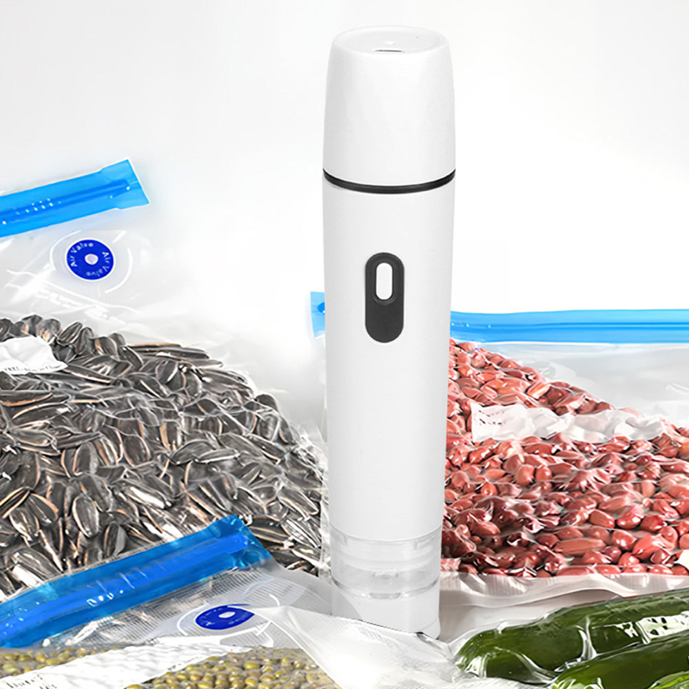 Portable Compact Vacuum Sealer for Food Storage with 15 Reusable Vacuum Bags