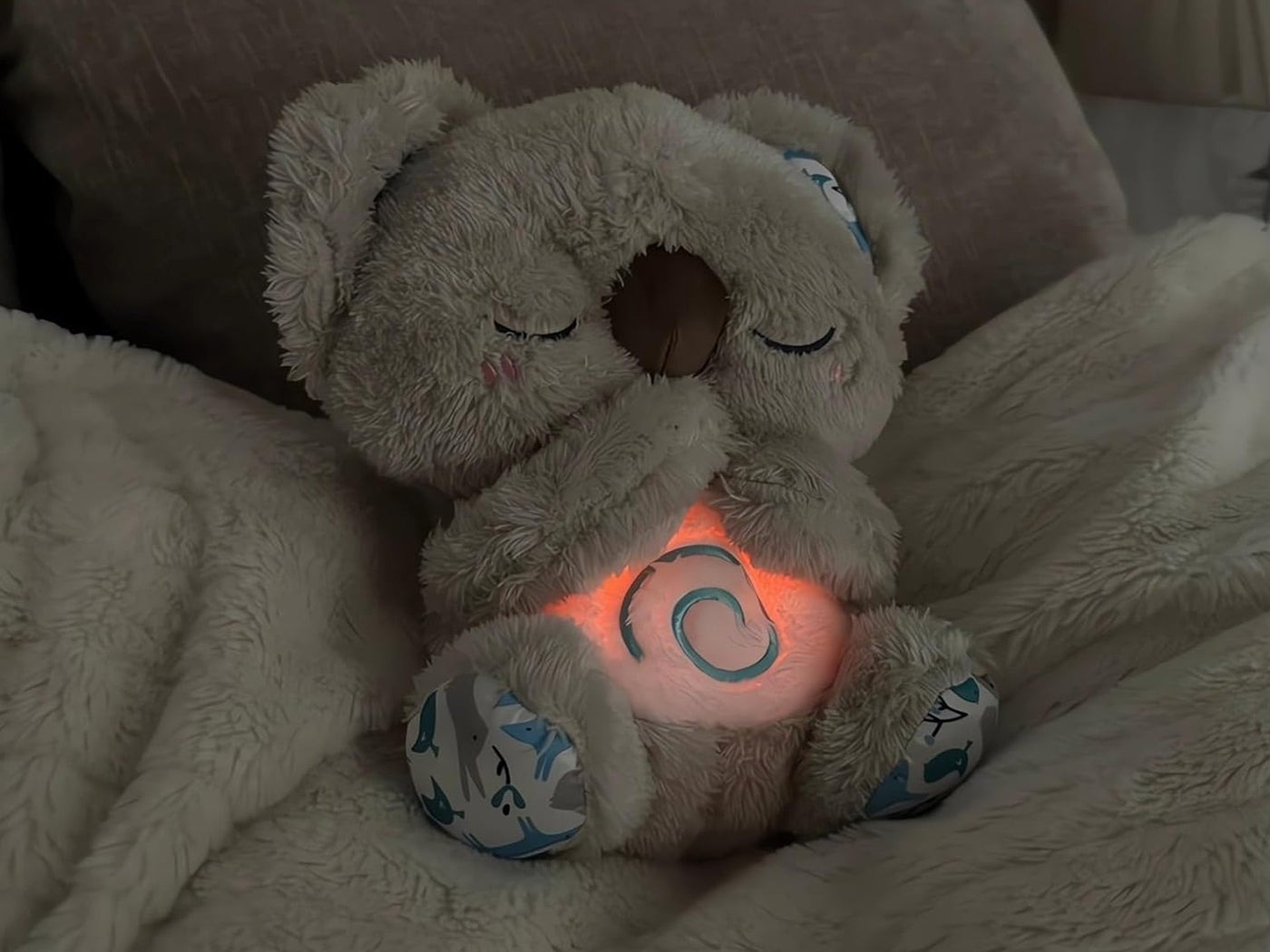 Breathing Movement Animals Musical Soothing Plush Doll Sleep Toys