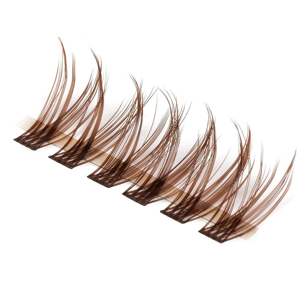 300 PCS Brown False Eyelash Cluster Kit with Multiple Lengths